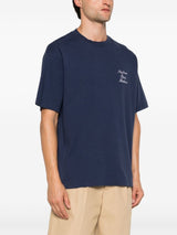 Drole de Monsieur Le T-Shirt Slogan Callgraphy E-TS209-CO002 | Navy