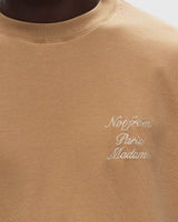 Drole de Monsieur Le T-Shirt Slogan Callgraphy E-TS209-CO002 | Ice Brown