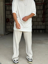 NAMMOS Over SIze Linen T-Shirt RAMPA I White