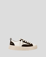 RHUN Sneakers Treble 2027 I Beige Grain Leather / Black Suede