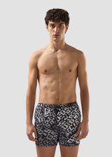 GCDS Monogram Swim Shorts C1MEQS250T075-999A  | Black / White