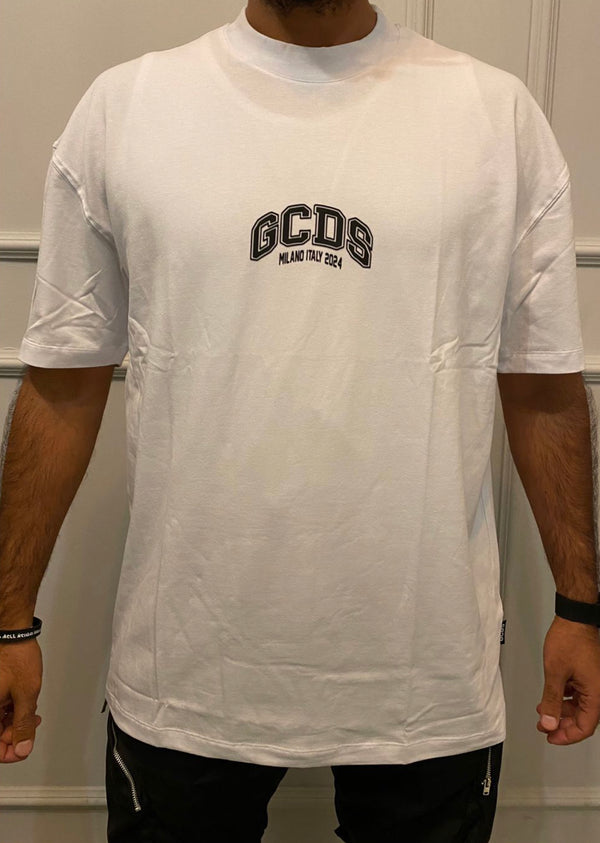 GCDS GC242MT02 OverSize T-Shirt 100 | White