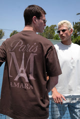 AMARA Paris Cotton OverSize T-Shirt 101036 | Coffe Wash