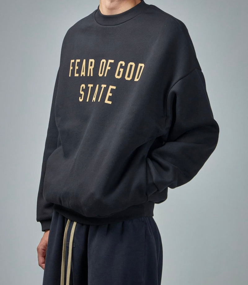 ESSENTIALS FEAR OF GOD 6260F OverSize Sweatshirt | Black