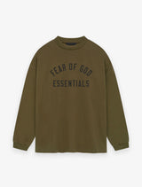 ESSENTIALS FEAR OF GOD OverSize T-Shirt Long Sleeve | Green