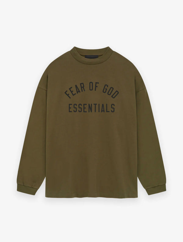 ESSENTIALS FEAR OF GOD OverSize T-Shirt Long Sleeve | Green