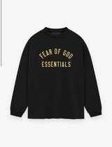 ESSENTIALS FEAR OF GOD OverSize T-Shirt Long Sleeve | Black