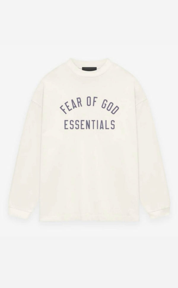 ESSENTIALS FEAR OF GOD OverSize T-Shirt Long Sleeve | White