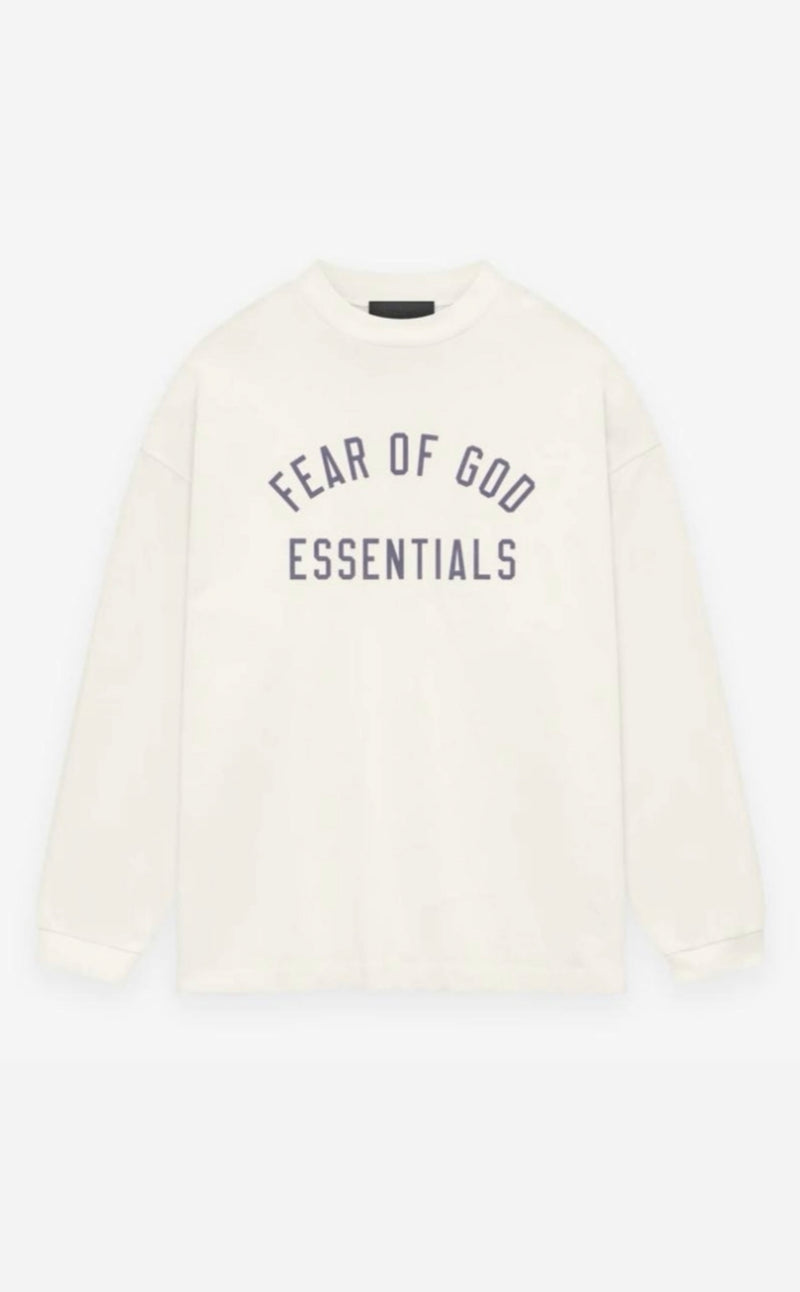 ESSENTIALS FEAR OF GOD OverSize T-Shirt Long Sleeve | White