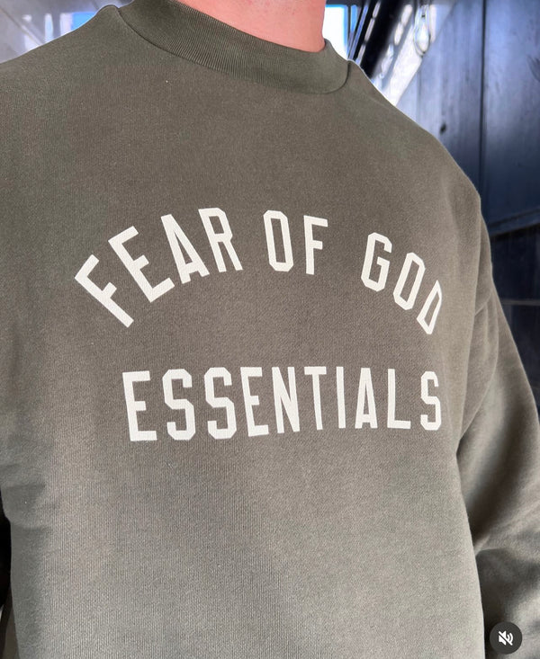 ESSENTIALS FEAR OF GOD OverSize Sweatshirt 192BT246265F | Green