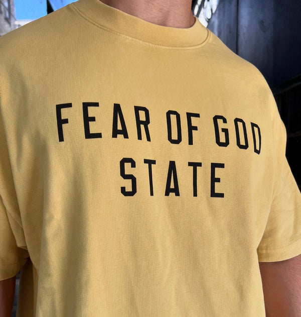 ESSENTIALS FEAR OF GOD OverSize T-Shirt 125BT242003F | Amber