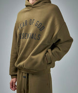 ESSENTIALS FEAR OF GOD OverSize Hoodie 192BT246254F | Green