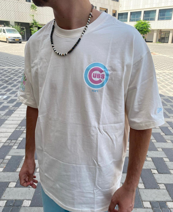 New era 60357130 MLB Pastel Chicago Cubs Short Sleeve T-Shirt White