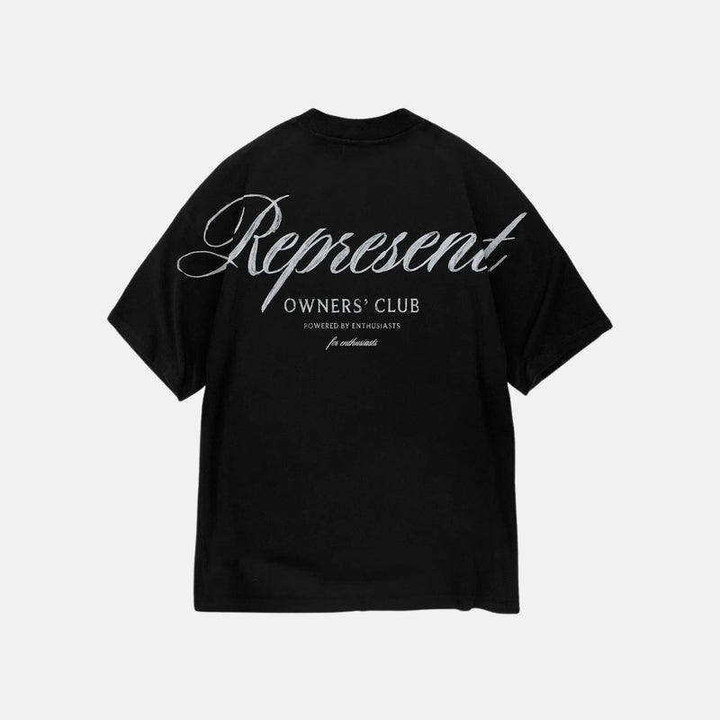 REPRESENT Owners Club Script T-Shirt OCM41201-001 I Black