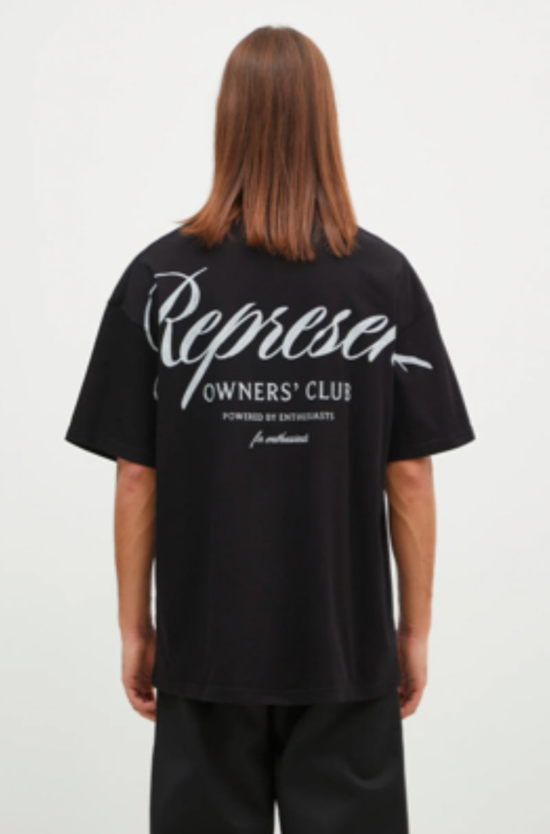 REPRESENT Owners Club Script T-Shirt OCM41201-001 I Black