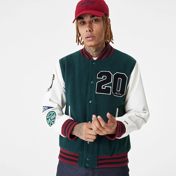 NEW ERA LIFESTYLE VARSITY JKT NEW ERA DKGOFW 60416401 | GREEN