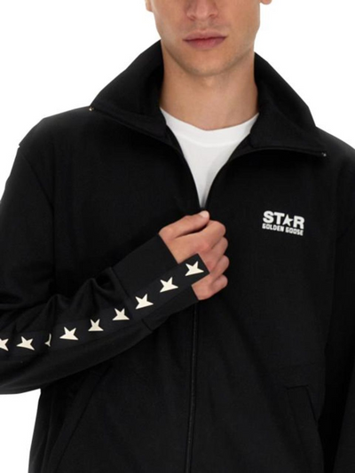 GOLDEN GOOSE ZIPPED TRACK JACKET DENIS | BLACK – Nammos