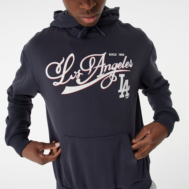 NEW ERA MLB RETRO GRPHC OS HOODY LOSDOD NVYWHI 60424374 I BLUE NAVY