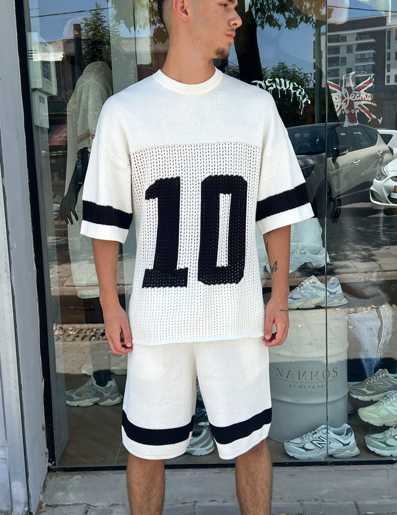 Nammos חליפה אובר סייז Be your self | White/Black