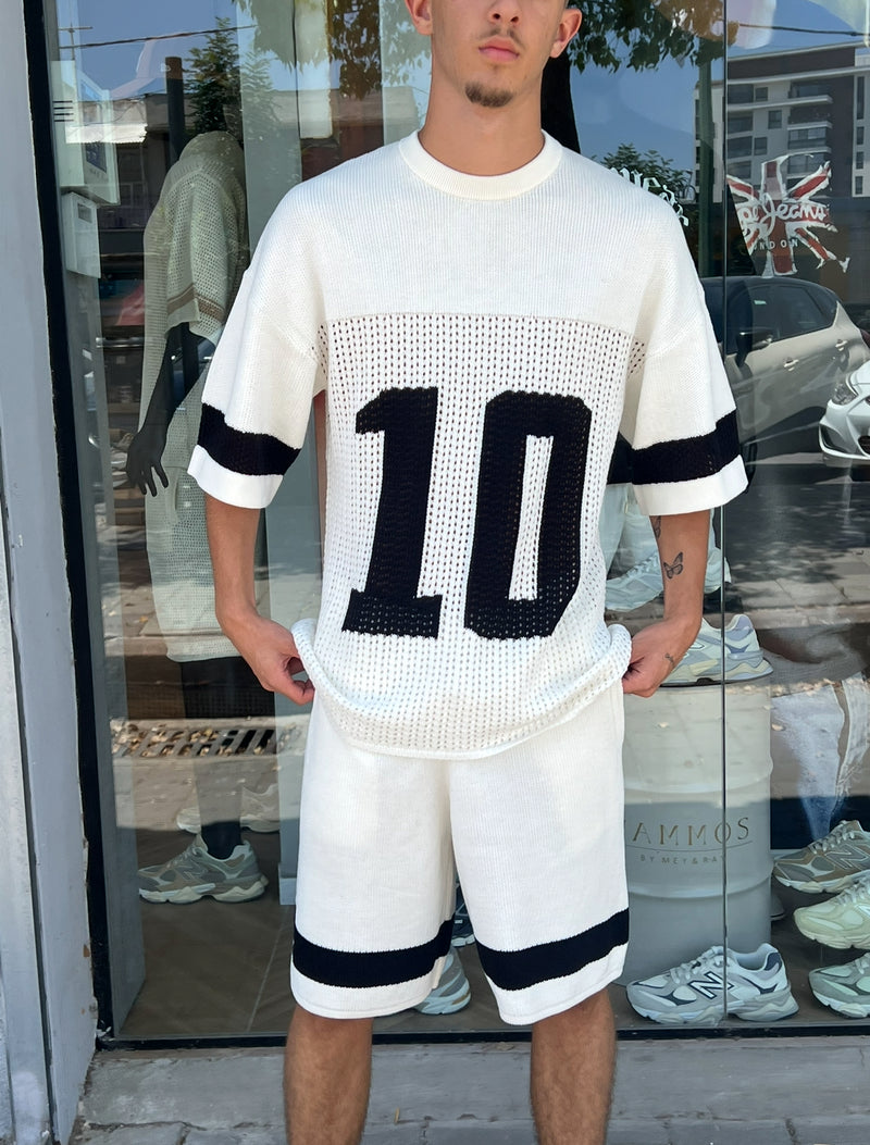 Nammos חליפה אובר סייז Be your self | White/Black