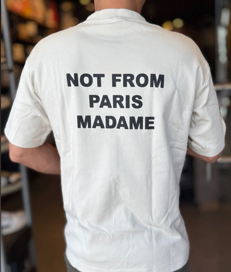 Drole de Monsieur Le T-Shirt Slogan PERM-TS203-CO002 | Beige