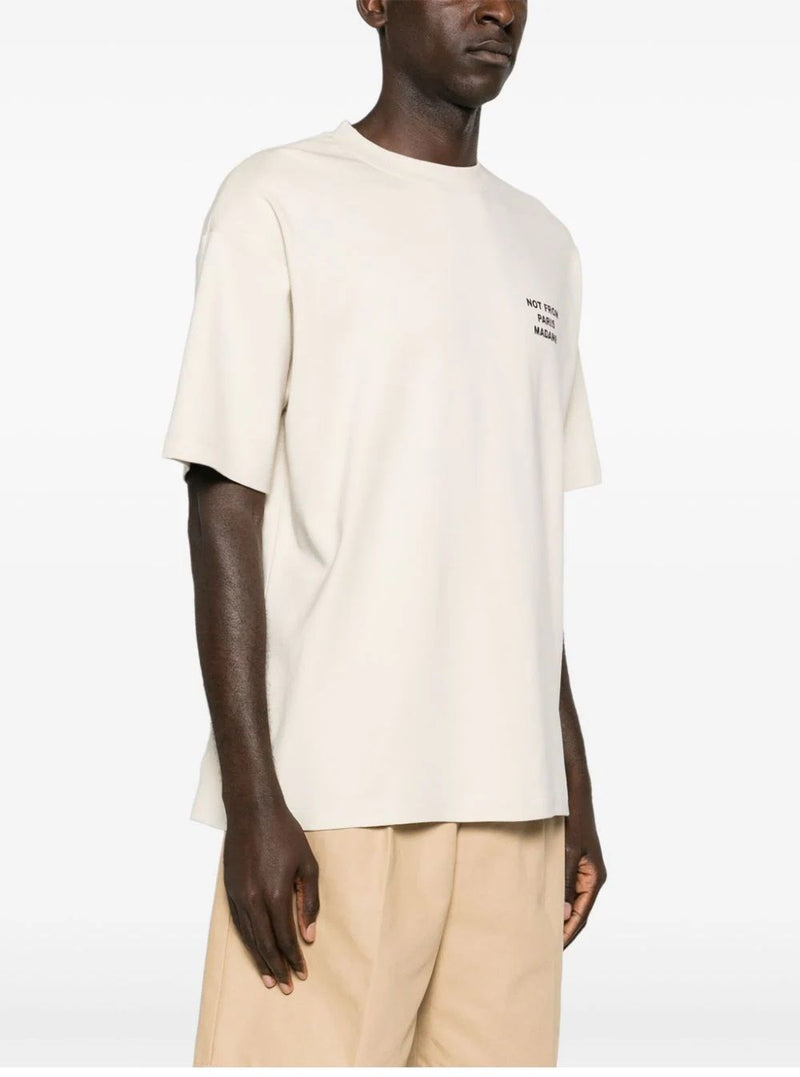 Drole de Monsieur Le T-Shirt Slogan PERM-TS203-CO002 | Beige