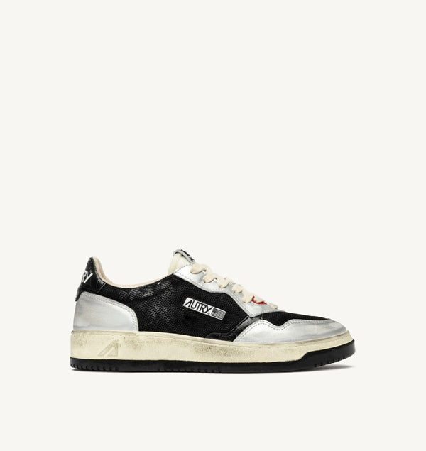 AUTRY Sneakers HVLM MS14 I Mesh / Suede Blk / Silver