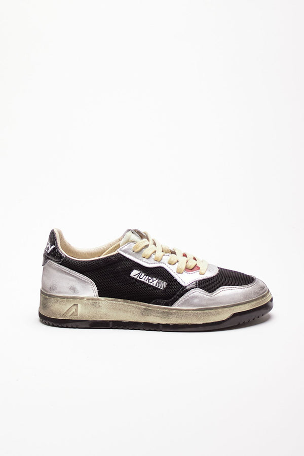 AUTRY Sneakers HVLM MS14 I Mesh / Suede Blk / Silver
