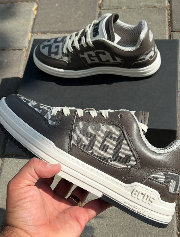 GCDS Sneakers MONOGRAM  FABRIC GCU1011 461 I Kaki / Grey