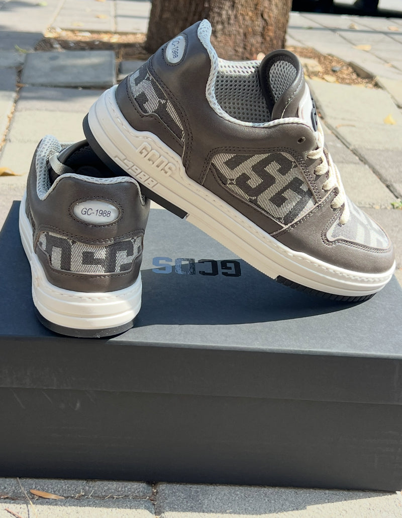 GCDS Sneakers MONOGRAM  FABRIC GCU1011 461 I Kaki / Grey
