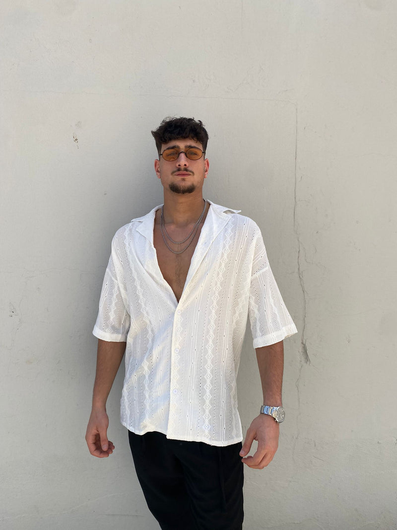 DREAM & WORK Buttoned OverSize shirt Manila | White