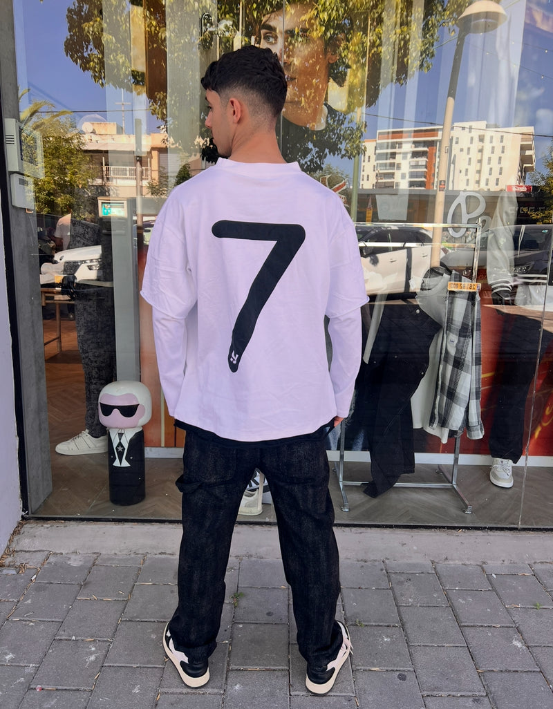 NAMMOS חולצה שרוול דאבל 7 I White