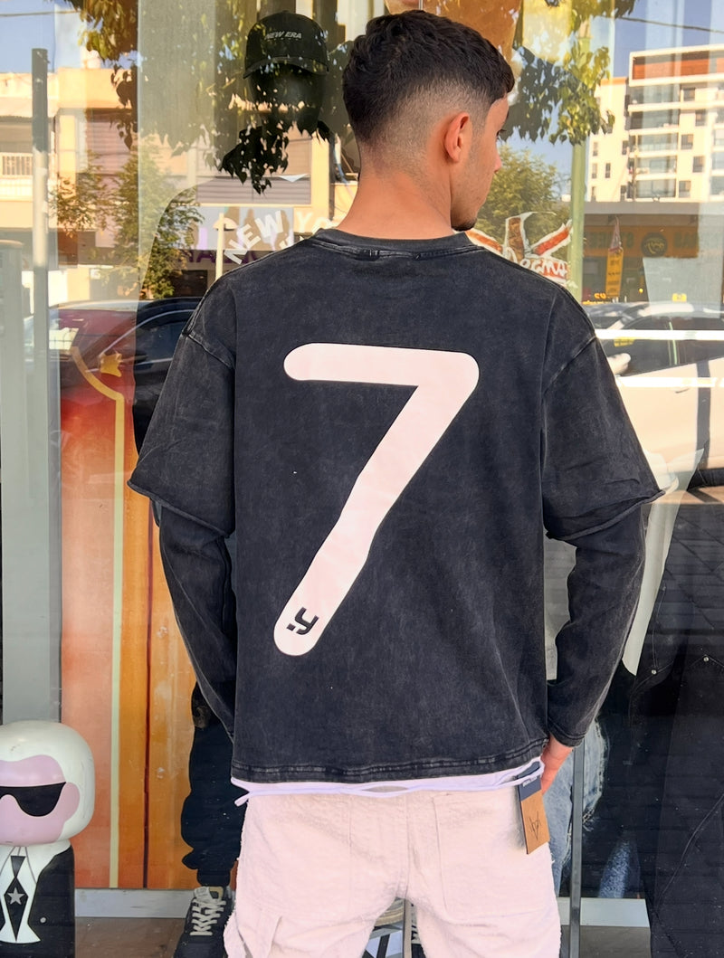 NAMMOS חולצה שרוול דאבל 7 I Black