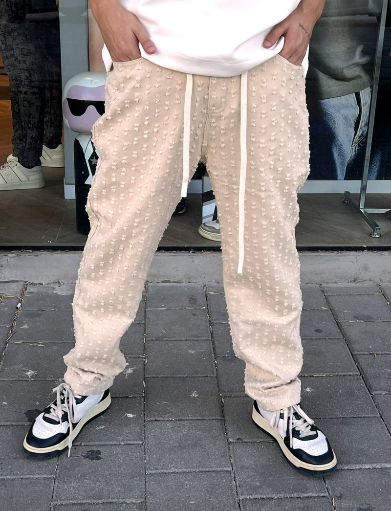 NAMMOS ג'ינס אובר סייז I Beige