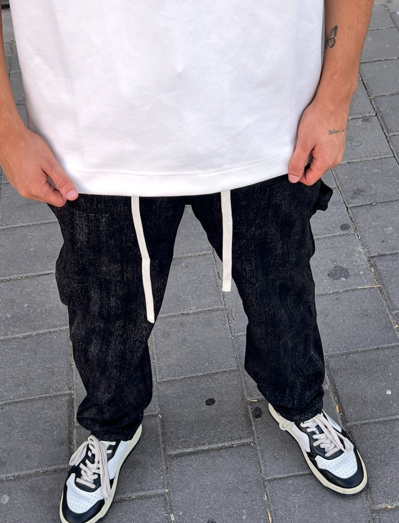 NAMMOS ג'ינס אובר סייז I Black