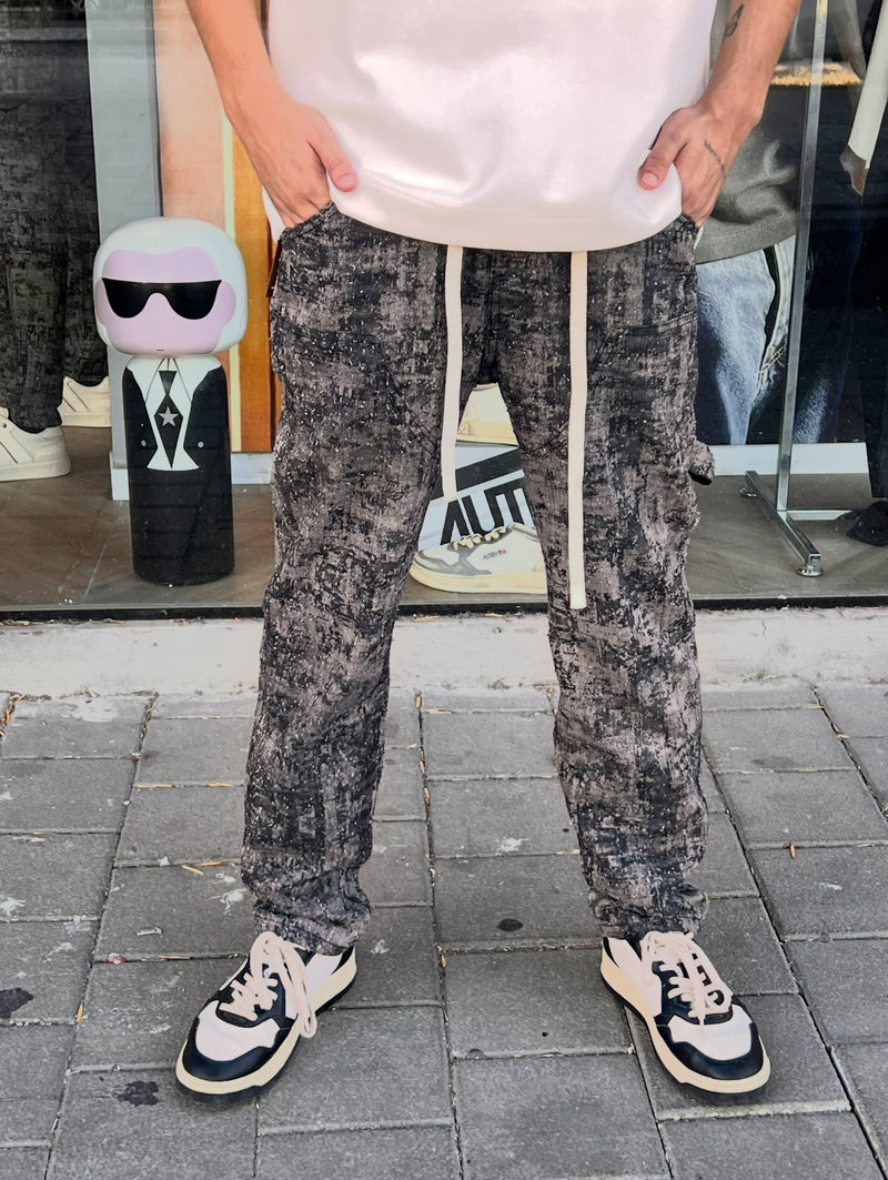 NAMMOS ג'ינס אובר סייז I Grey / Black