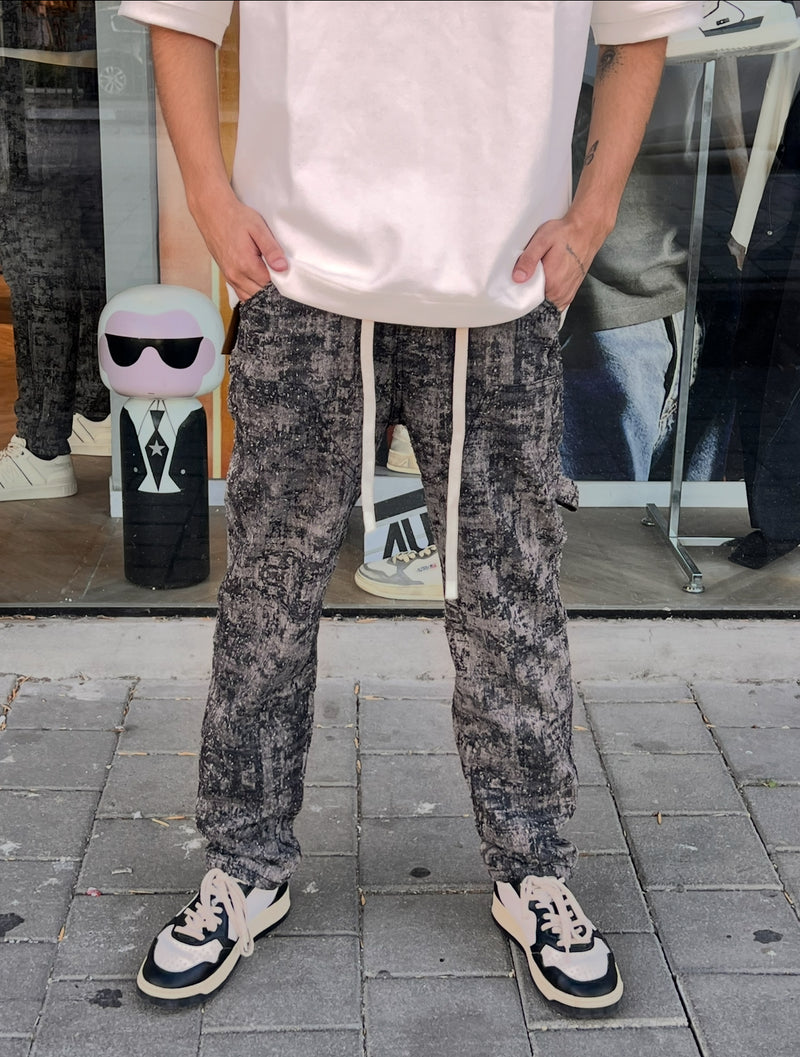 NAMMOS ג'ינס אובר סייז I Grey / Black