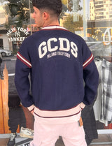 GCDS Logo Lounge College Cardigan B2EM1800KI3 77 | Blue