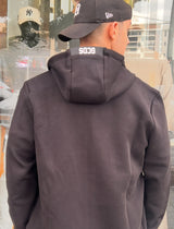 GCDS Men Straight Zip Hoodie Jacket GC252MZ03-001 | Black