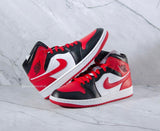 NIKE AIR JORDAN 1 MID 554724 079 I Black\Fire REd-White