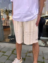 PepeJeans ברמודה פשתן פסים PM8000070 844 | Beige