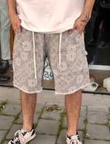 NAMMOS מכנס ג'ינס אובר סייז קצר VA25016  I Grey