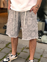 NAMMOS מכנס ג'ינס אובר סייז קצר VA25016  I Grey