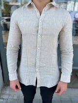 pepe jeans Button shirt  פשתן| OFF WHITE