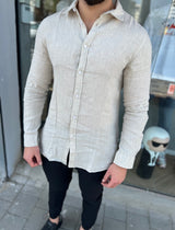 pepe jeans Button shirt  פשתן| OFF WHITE