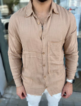 Nammos Button shirt פשתן| CAMEL