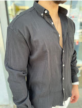 Nammos Button shirt  פשתן| black