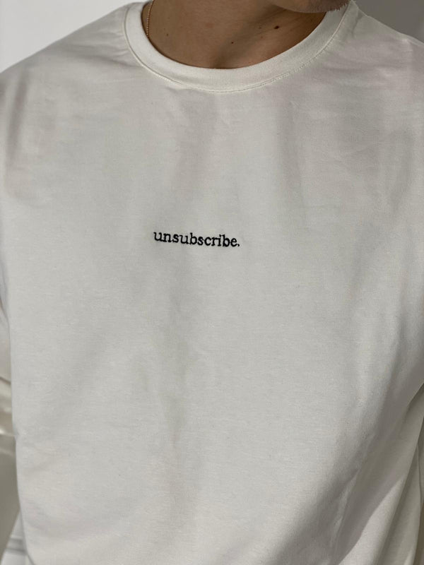 Long Sleeve Unsubscribe l White