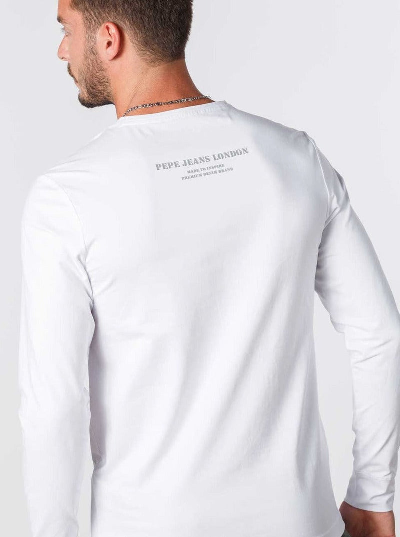 Pepe jeans V Long Sleeve | White